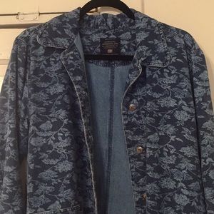 Floral denim jacket